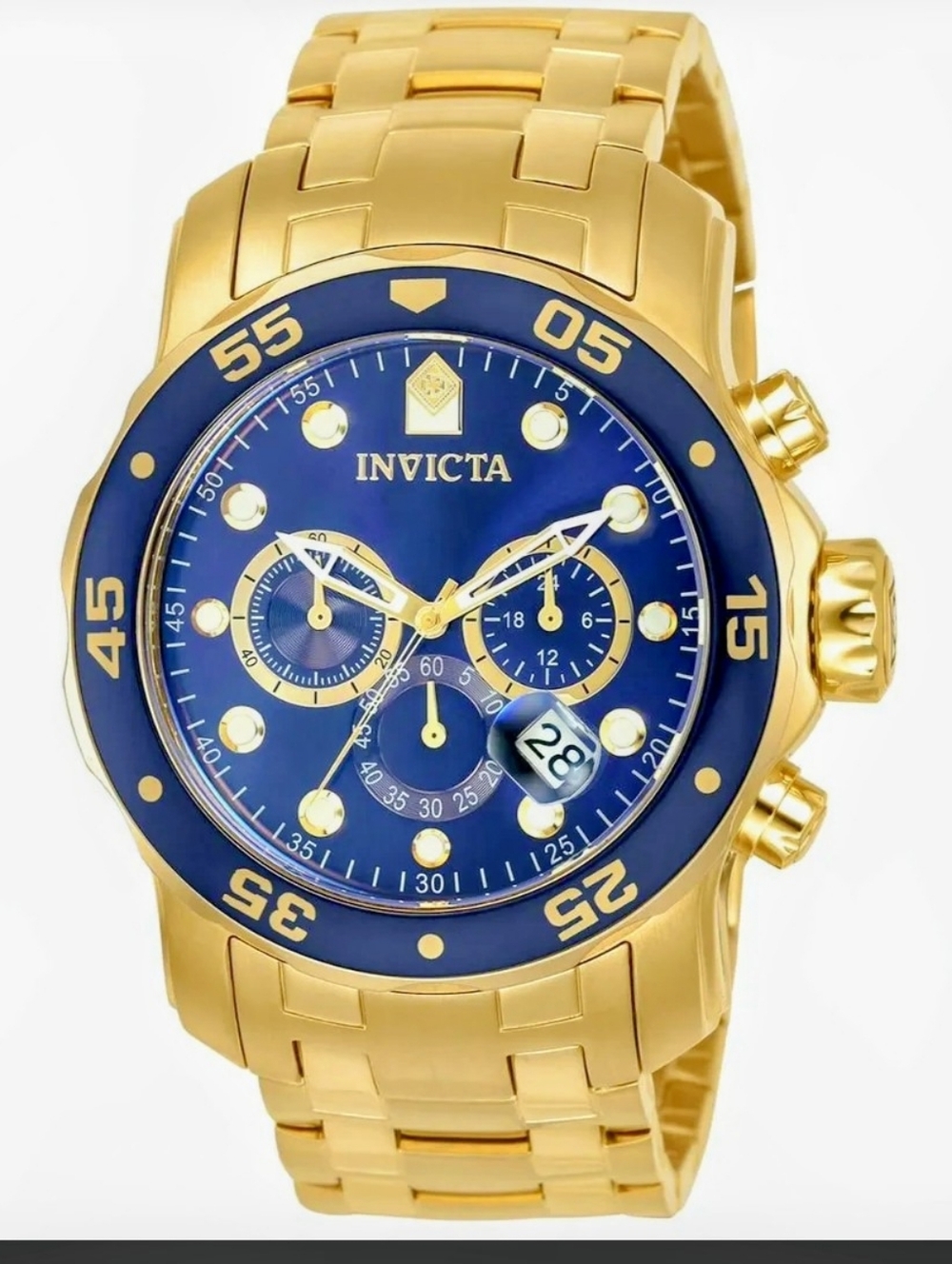 Invicta Pro Diver Scuba Men's Watch Gold With Blue Dial
